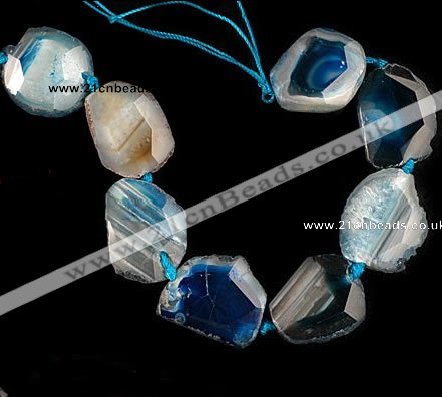 CAG331 nugget shape  rough agate gemstone beads Wholesale