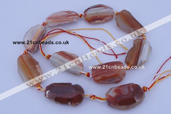 CAG332 rough agate nugget shape gemstone beads Wholesale