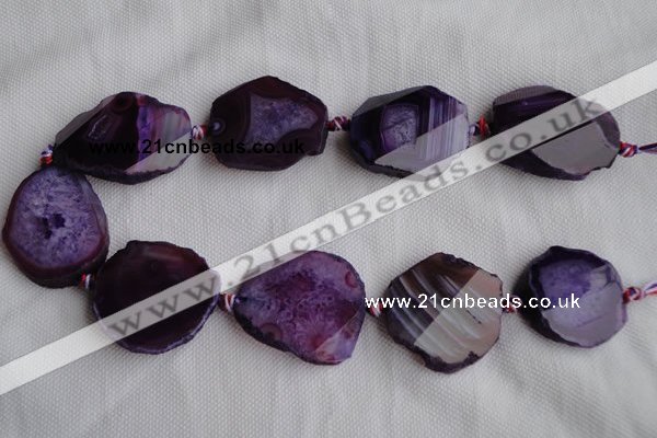 CAG333 rough agate gemstone nugget shape beads Wholesale