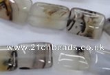 CAG3343 15.5 inches 13*18mm rectangle natural grey agate beads