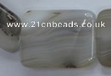 CAG3348 15.5 inches 30*40mm rectangle natural grey agate beads