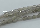 CAG3560 15.5 inches 4*6mm rice grey agate gemstone beads