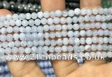 CAG3576 15.5 inches 4mm round blue lace agate beads wholesale