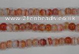 CAG3586 15.5 inches 6mm round red line agate beads wholesale