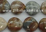 CAG3598 15.5 inches 18*18mm heart Morocco agate beads wholesale