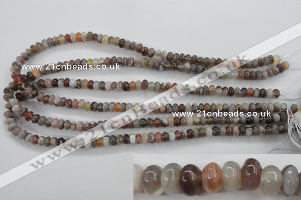 CAG3701 15.5 inches 4*6mm rondelle botswana agate beads wholesale