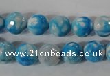 CAG3873 15.5 inches 10mm faceted round fire crackle agate beads