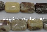 CAG3892 15.5 inches 13*18mm rectangle chrysanthemum agate beads