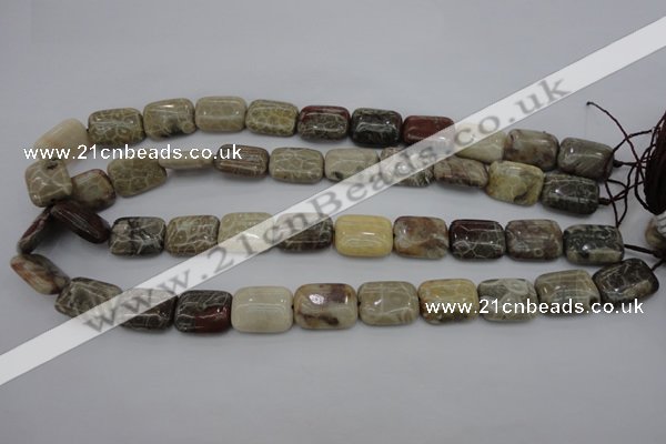 CAG3892 15.5 inches 13*18mm rectangle chrysanthemum agate beads