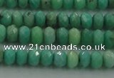 CAG3911 15.5 inches 2.5*4mm faceted rondelle green grass agate beads