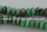 CAG3912 15.5 inches 3*6mm faceted rondelle green grass agate beads