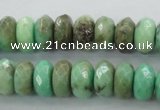 CAG3913 15.5 inches 5*10mm faceted rondelle green grass agate beads