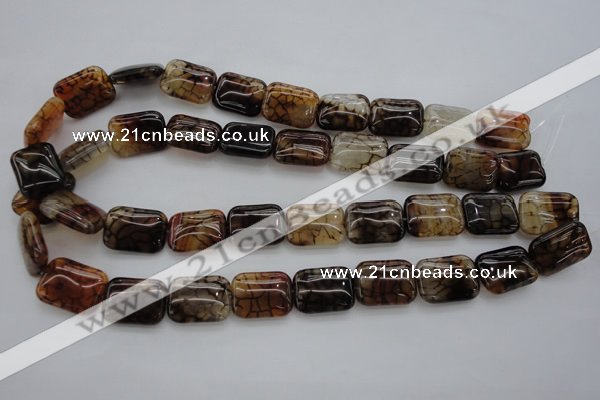 CAG4055 15.5 inches 15*20mm rectangle dragon veins agate beads