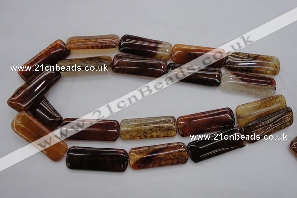 CAG4056 15.5 inches 15*38mm rectangle dragon veins agate beads