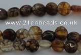 CAG4060 15.5 inches 6mm flat round dragon veins agate beads