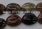 CAG4072 15.5 inches 15*20mm oval dragon veins agate beads