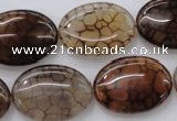 CAG4073 15.5 inches 18*25mm oval dragon veins agate beads