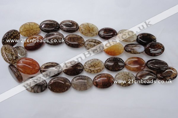 CAG4073 15.5 inches 18*25mm oval dragon veins agate beads