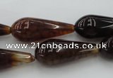 CAG4122 15.5 inches 12*30mm teardrop dragon veins agate beads