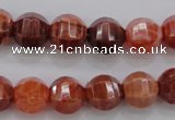CAG4170 15.5 inches 12mm pumpkin natural fire agate beads