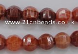 CAG4170 15.5 inches 12mm pumpkin natural fire agate beads