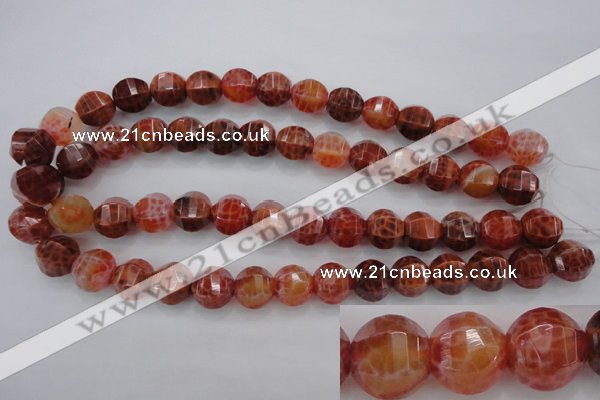 CAG4171 15.5 inches 14mm pumpkin natural fire agate beads