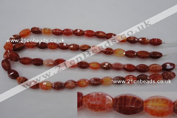 CAG4172 15.5 inches 9*14mm faceted hexahedron natural fire agate beads