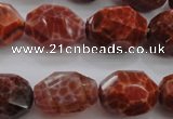 CAG4178 15.5 inches 15*20mm faceted nuggets natural fire agate beads