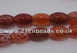 CAG4190 15.5 inches 8*12mm rice natural fire agate beads