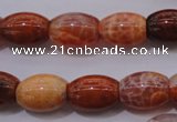 CAG4191 15.5 inches 12*16mm rice natural fire agate beads