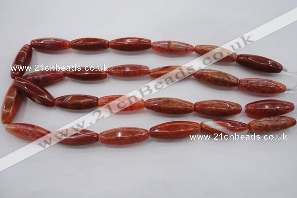 CAG4193 15.5 inches 10*30mm hexahedron natural fire agate beads