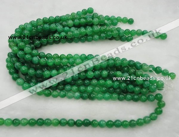 CAG420 15.5 inches 10mm round green agate beads Wholesale