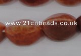 CAG4204 15.5 inches 10*14mm trihedron natural fire agate beads