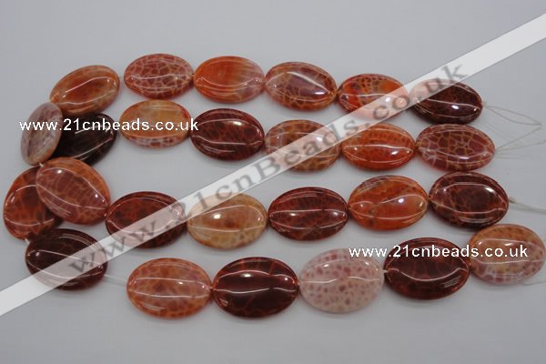 CAG4217 15.5 inches 22*30mm oval natural fire agate beads