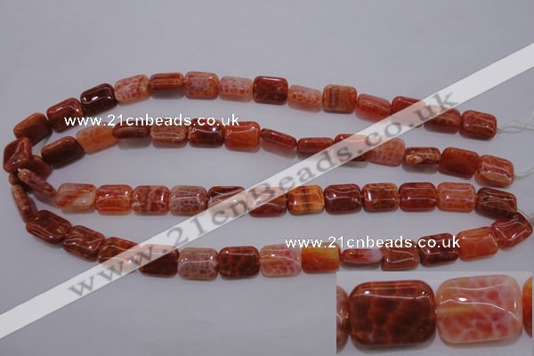 CAG4224 15.5 inches 10*14mm rectangle natural fire agate beads