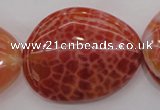 CAG4233 15.5 inches 28*40mm - 33*45mm freeform natural fire agate beads