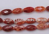 CAG4268 15.5 inches 6*12mm faceted marquise natural fire agate beads