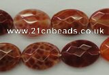 CAG4270 15.5 inches 13*18mm faceted oval natural fire agate beads