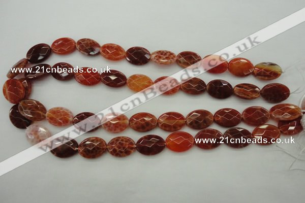 CAG4270 15.5 inches 13*18mm faceted oval natural fire agate beads