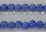 CAG4300 15.5 inches 4mm round dyed blue fire agate beads