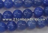 CAG4301 15.5 inches 6mm round dyed blue fire agate beads