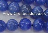 CAG4302 15.5 inches 8mm round dyed blue fire agate beads