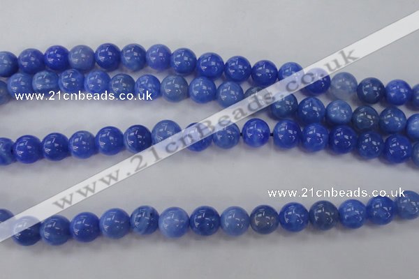 CAG4302 15.5 inches 8mm round dyed blue fire agate beads