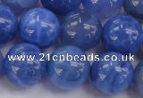 CAG4303 15.5 inches 10mm round dyed blue fire agate beads