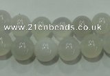 CAG4342 15.5 inches 8mm round white agate beads wholesale