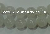 CAG4343 15.5 inches 10mm round white agate beads wholesale