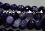 CAG436 15.5 inches 10mm faceted round dark purple agate beads