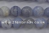 CAG4362 15.5 inches 8mm faceted round blue lace agate beads