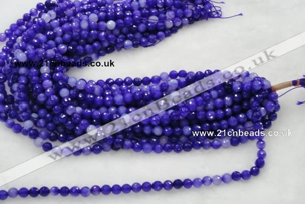 CAG437 5pcs 8mm&10mm&12mm faceted round violet agate beads wholesale