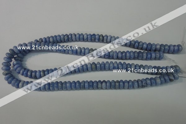 CAG4372 15.5 inches 5*10mm rondelle dyed blue lace agate beads